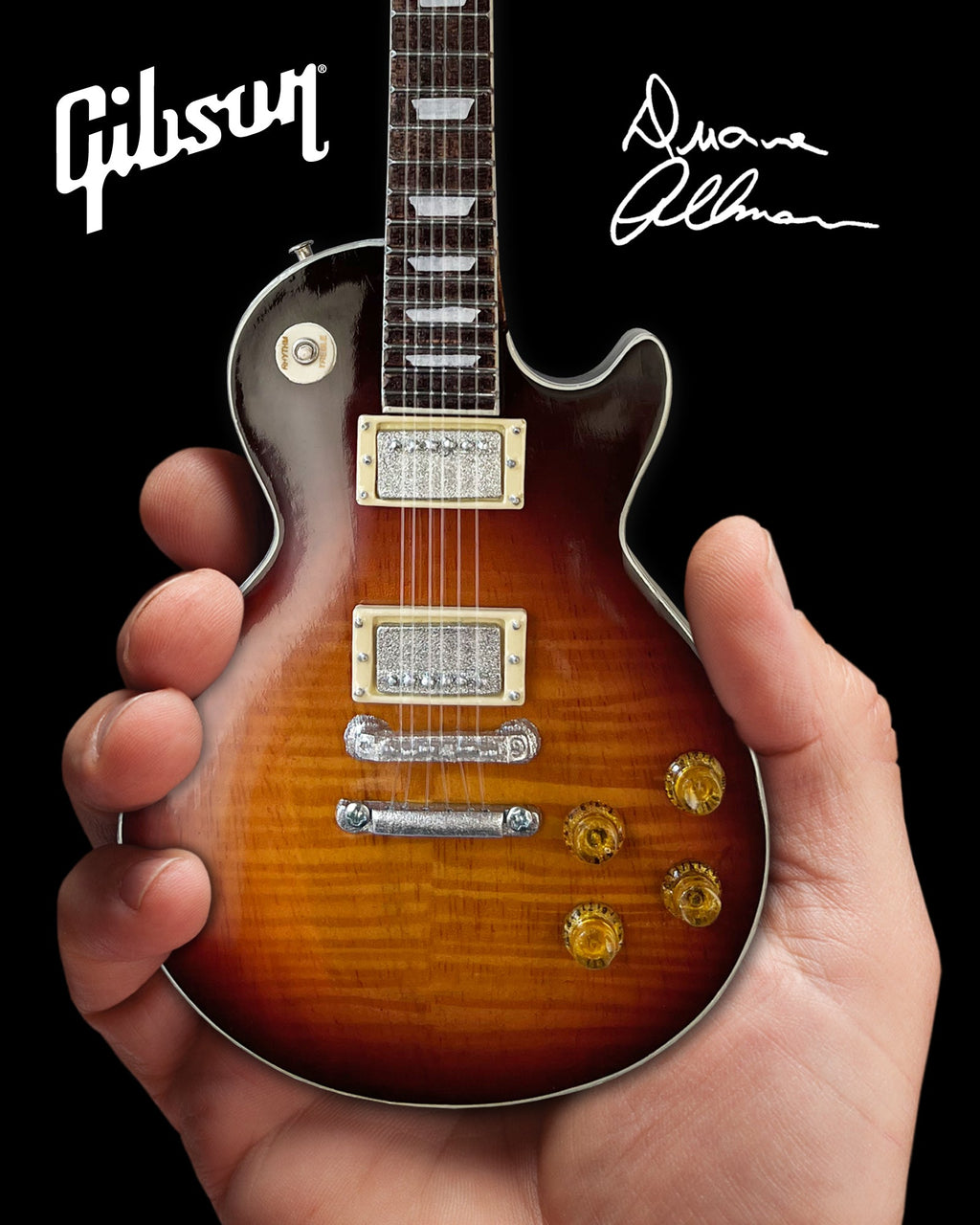DUANE ALLMAN SET OF 3 GIBSON LES PAUL SIGNATURE MINI GUITAR MODELS