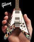 *NEW JIMI HENDRIX' GIBSON PSYCHEDELIC FLYING V 1:4 SCALE MINI GUITAR MODEL