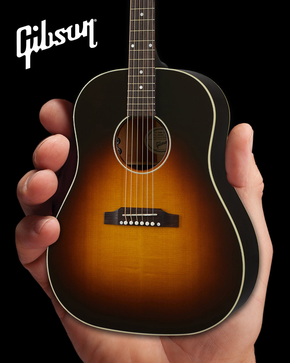 SLASH GIBSON J-45 NOVEMBER BURST ACOUSTIC 1:4 SCALE MINI GUITAR MODEL