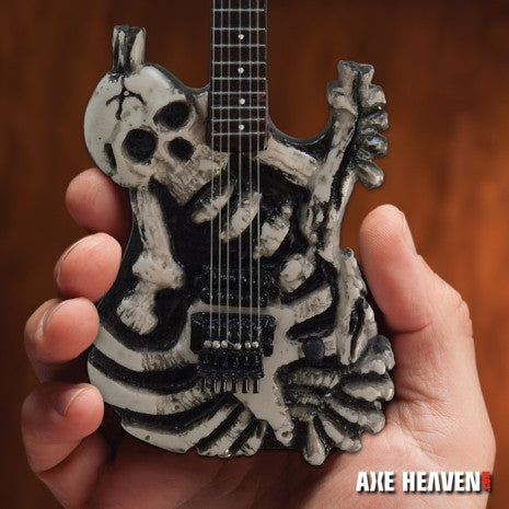 GEORGE LYNCH SIGNATURE SKULL & BONES J.FROG MINI GUITAR REPLICA COLLECTIBLE - LICENSED