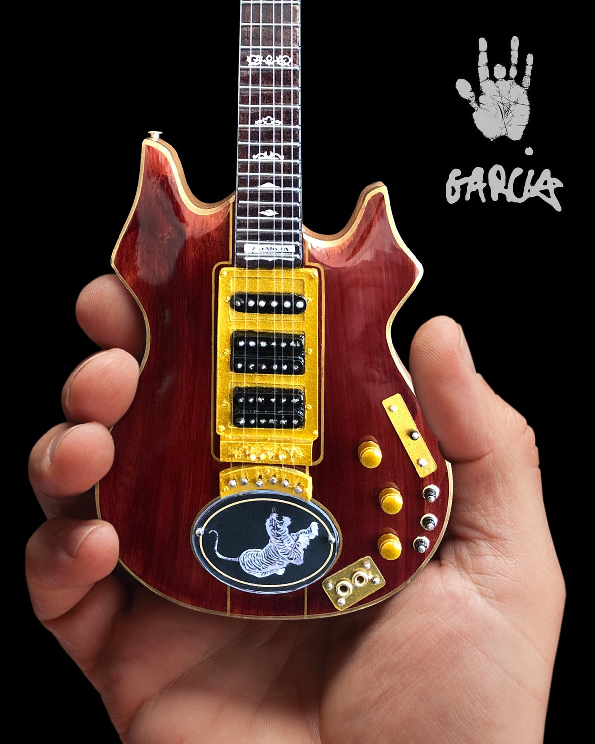 JERRY GARCIA' TIGER' TRIBUTE MINI GUITAR REPLICA - OFFICIALLY LICENSED