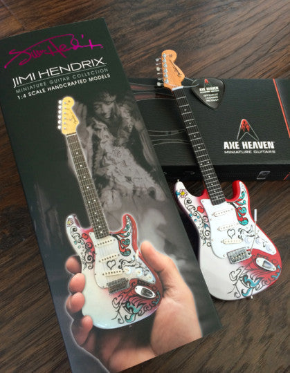 OFFICIALLY LICENSED JIMI HENDRIX MINI FENDER' STRAT' MONTEREY GUITAR MODEL