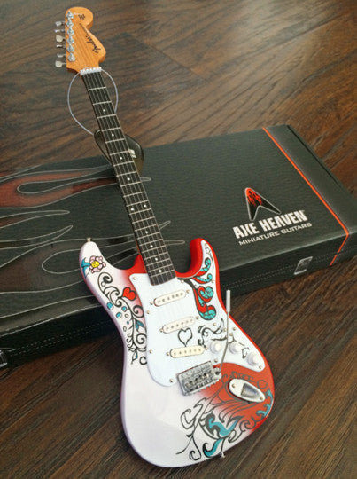 OFFICIALLY LICENSED JIMI HENDRIX MINI FENDER' STRAT' MONTEREY GUITAR MODEL