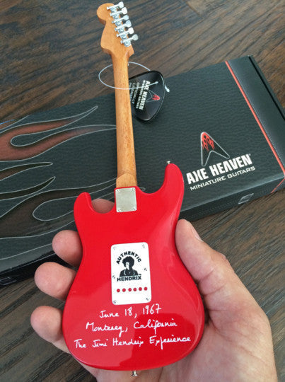OFFICIALLY LICENSED JIMI HENDRIX MINI FENDER' STRAT' MONTEREY GUITAR MODEL