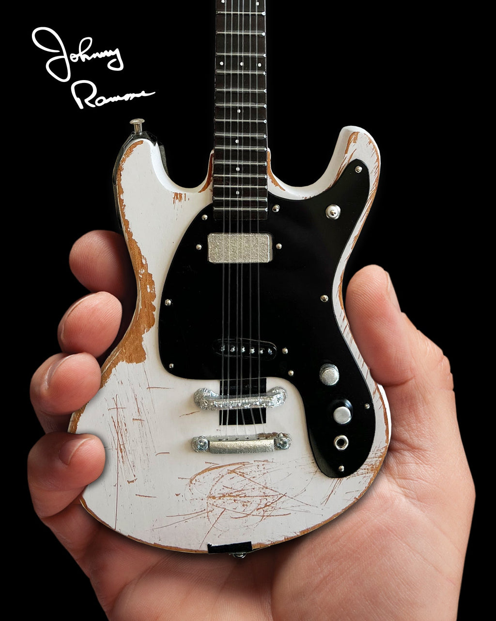 JOHNNY RAMONE SIGNATURE 1965 MOSRITE VENTURES II MINI GUITAR MODEL