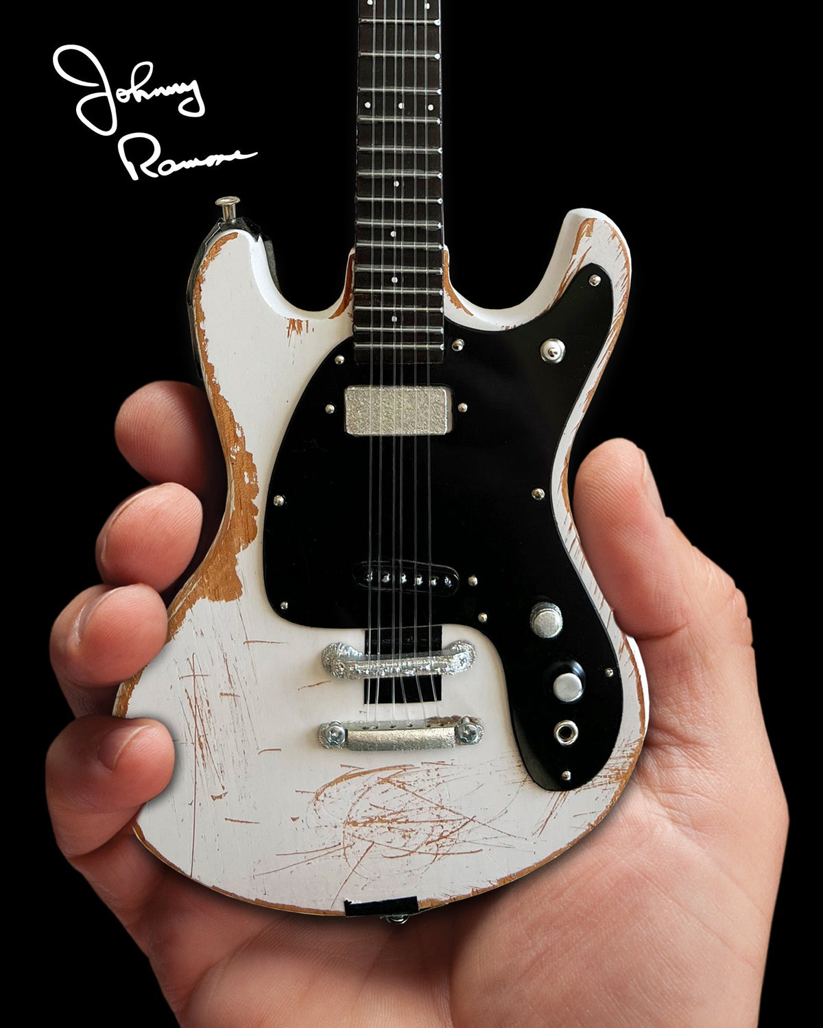 JOHNNY RAMONE SIGNATURE 1965 MOSRITE VENTURES II MINI GUITAR MODEL