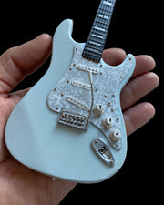 LICENSED KENNY WAYNE SHEPHERD MINI FENDER™ STRAT™ TRANSPARENT FADED SONIC BLUE GUITAR MODEL