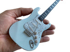 LICENSED KENNY WAYNE SHEPHERD MINI FENDER' STRAT' TRANSPARENT FADED SONIC BLUE GUITAR MODEL