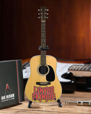 OFFICIALLY LICENSED LYNYRD SKYNYRD LOGO NATURAL FINISH ACOUSTIC MINI GUITAR