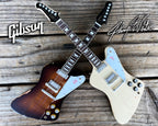 JOHNNY WINTER SIGNATURE GIBSON FIREBIRD SET OF 2 MINI GUITAR MODELS - POLARIS & SUNBURST