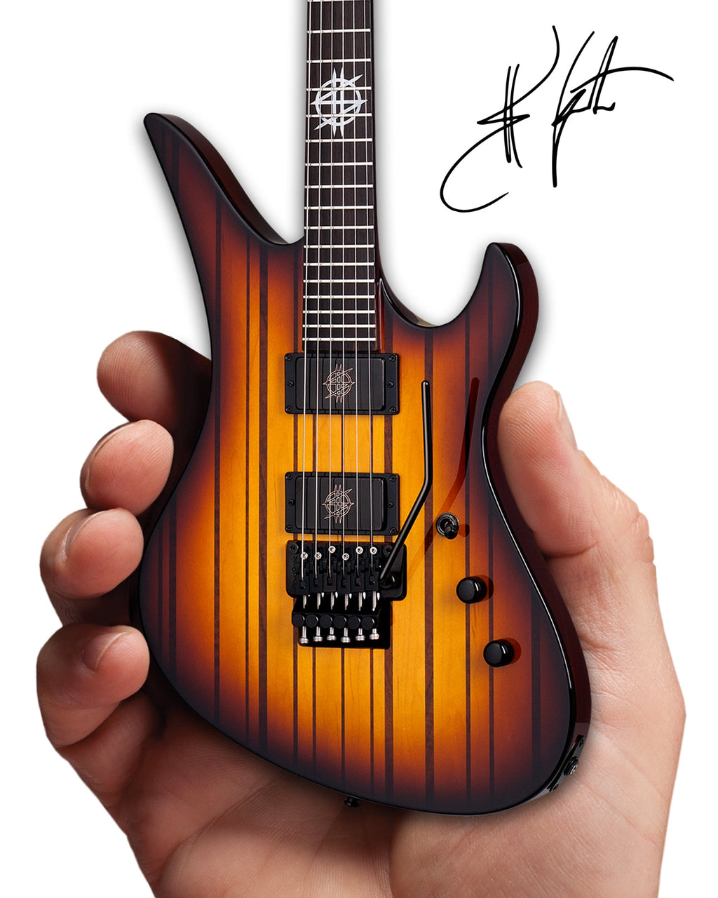 OFFICIALLY LICENSED SYNYSTER GATES FR USA SIGNATURE SCHECTER MINI GUITAR FROM AVENGED SEVENFOLD