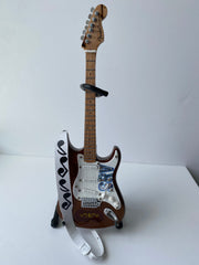 STEVIE RAY VAUGHAN MINI GUITAR STRAP - SRV MUSICAL NOTE WHITE STRAP - AXE HEAVEN®