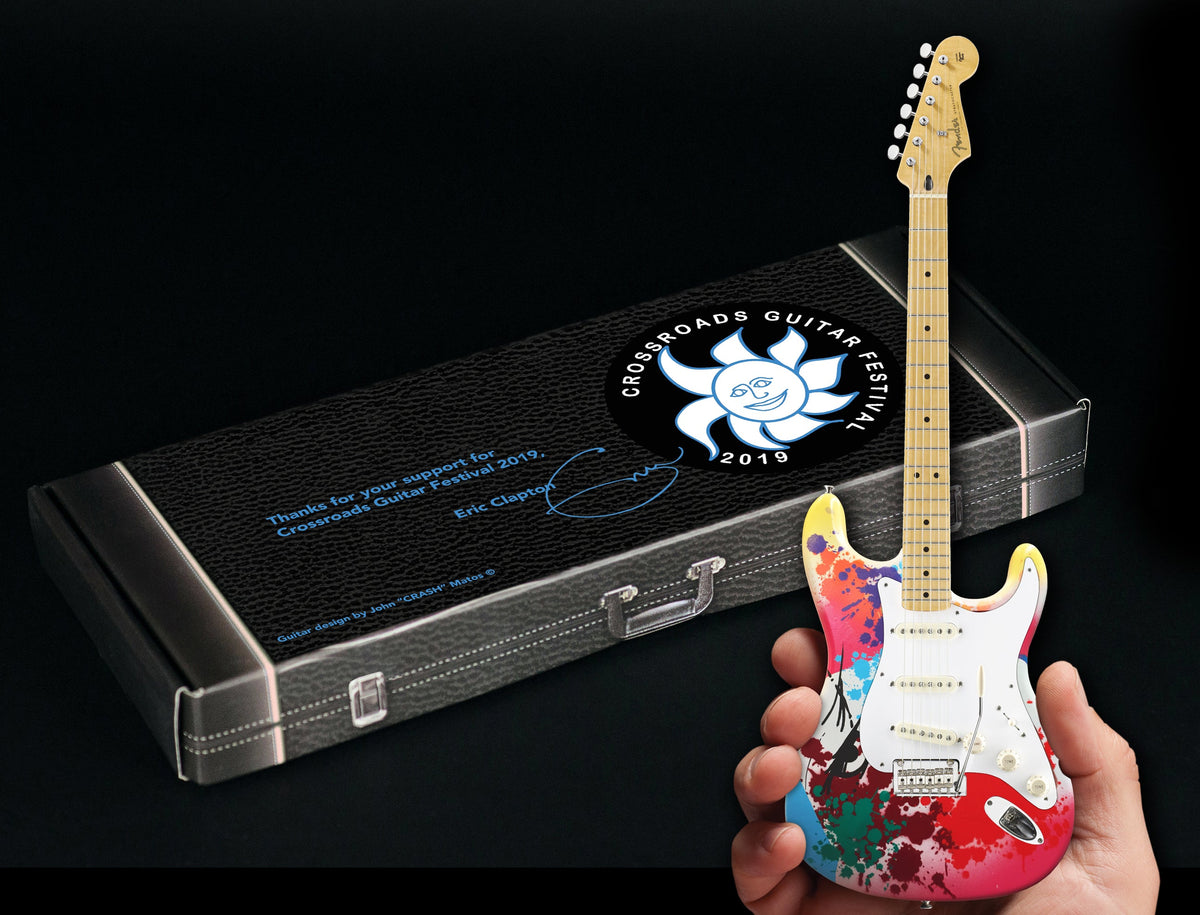 ERIC CLAPTON LIMITED-EDITION 2019 CROSSROADS GUITAR FESTIVAL CRASHOCASTER FENDER' STRAT' MINI GUITAR