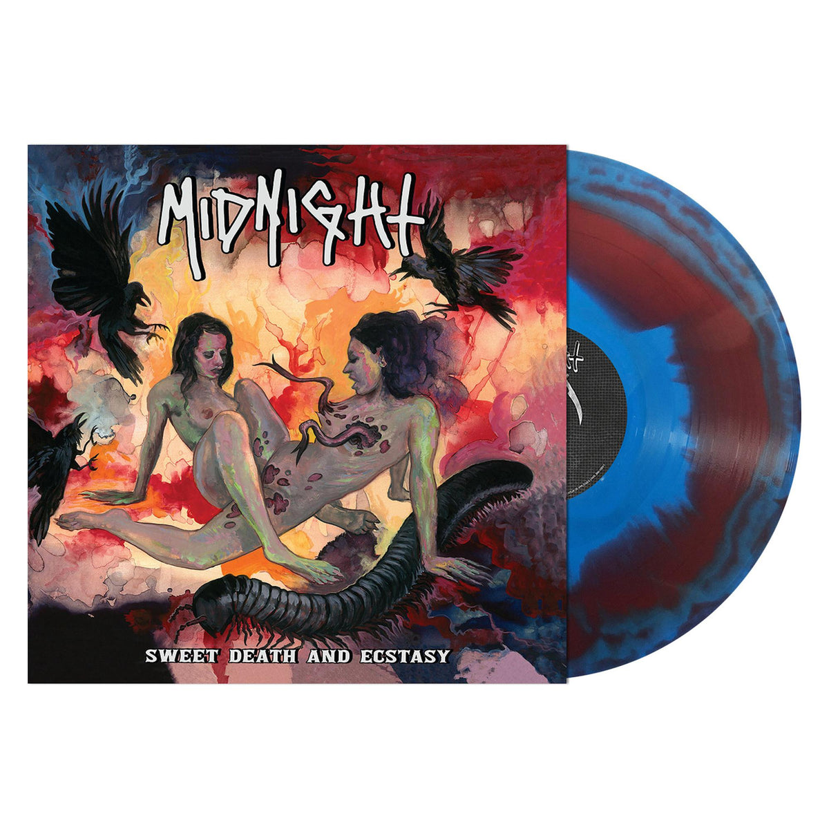 MIDNIGHT 'SWEET DEATH AND ECSTASY' LP - OXBLOOD/CYAN MELT