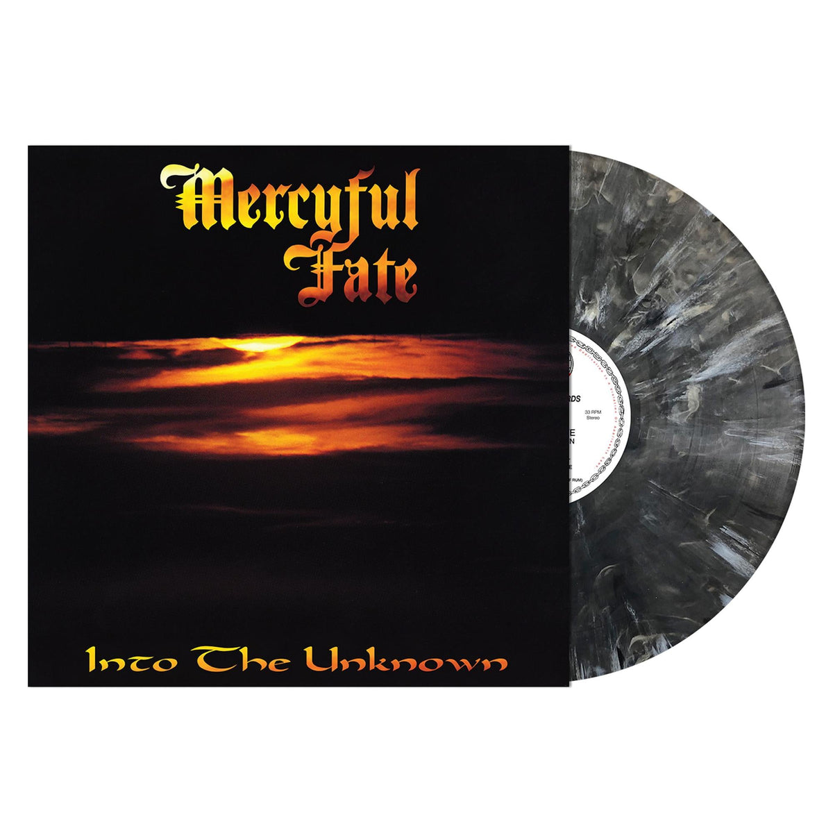 MERCYFUL FATE 'INTO THE UNKNOWN' LP - GREY/BLACK MARBLED