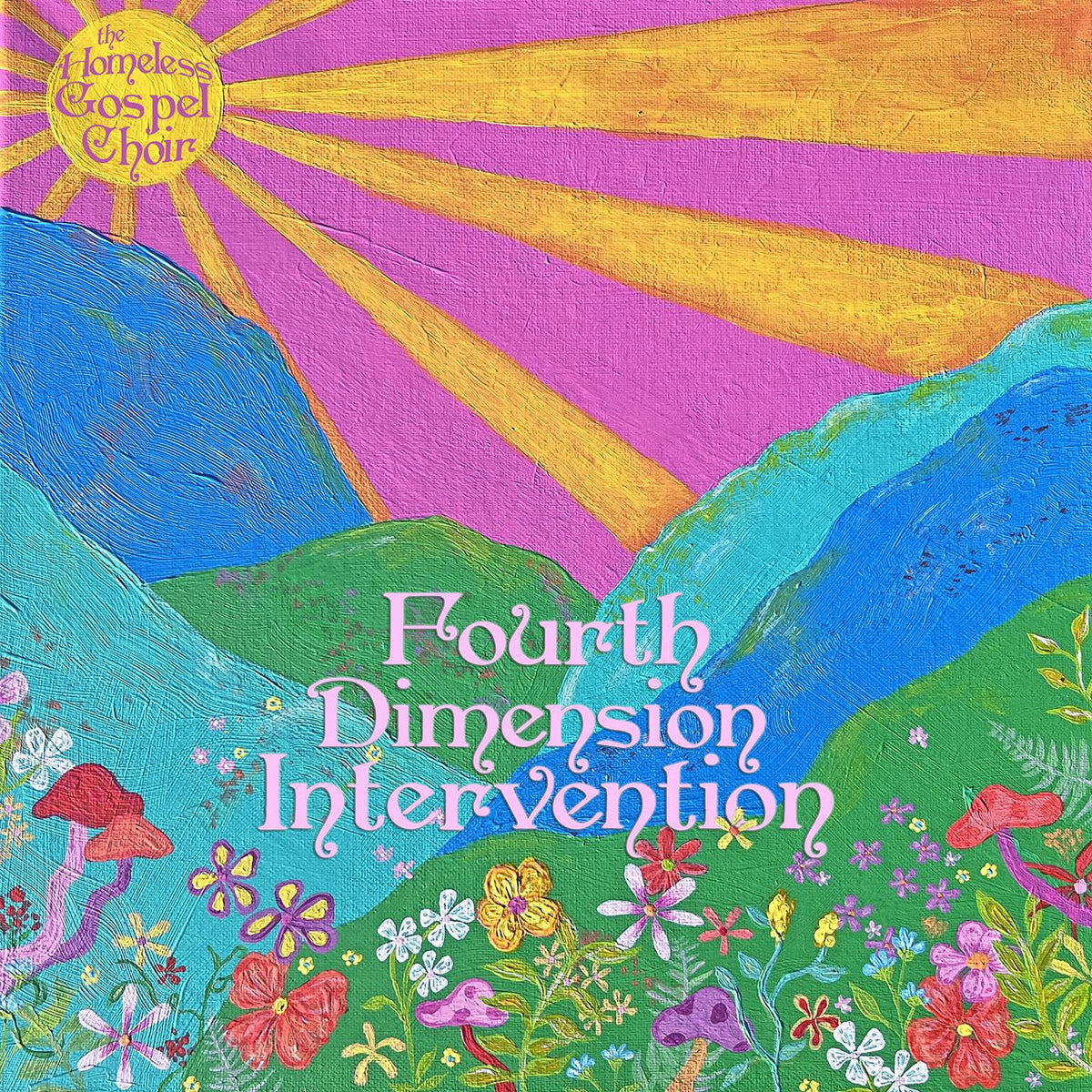 THE HOMELESS GOSPEL CHOIR 'FOURTH DIMENSION INTERVENTION' LP - SEA GLASS BLUE