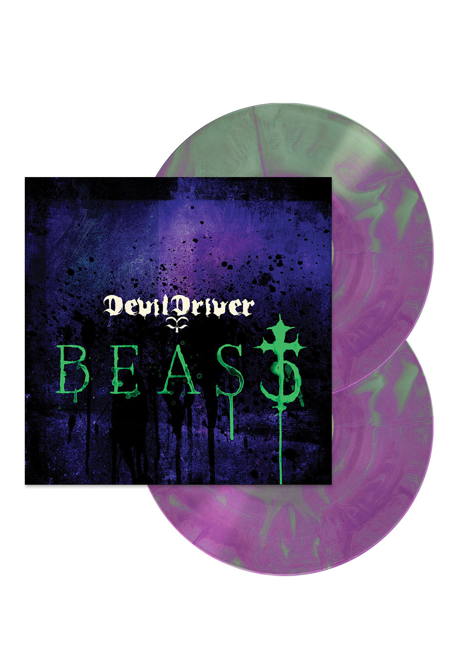 DEVILDRIVER 'BEAST' 2LP - GREEN/PURPLE