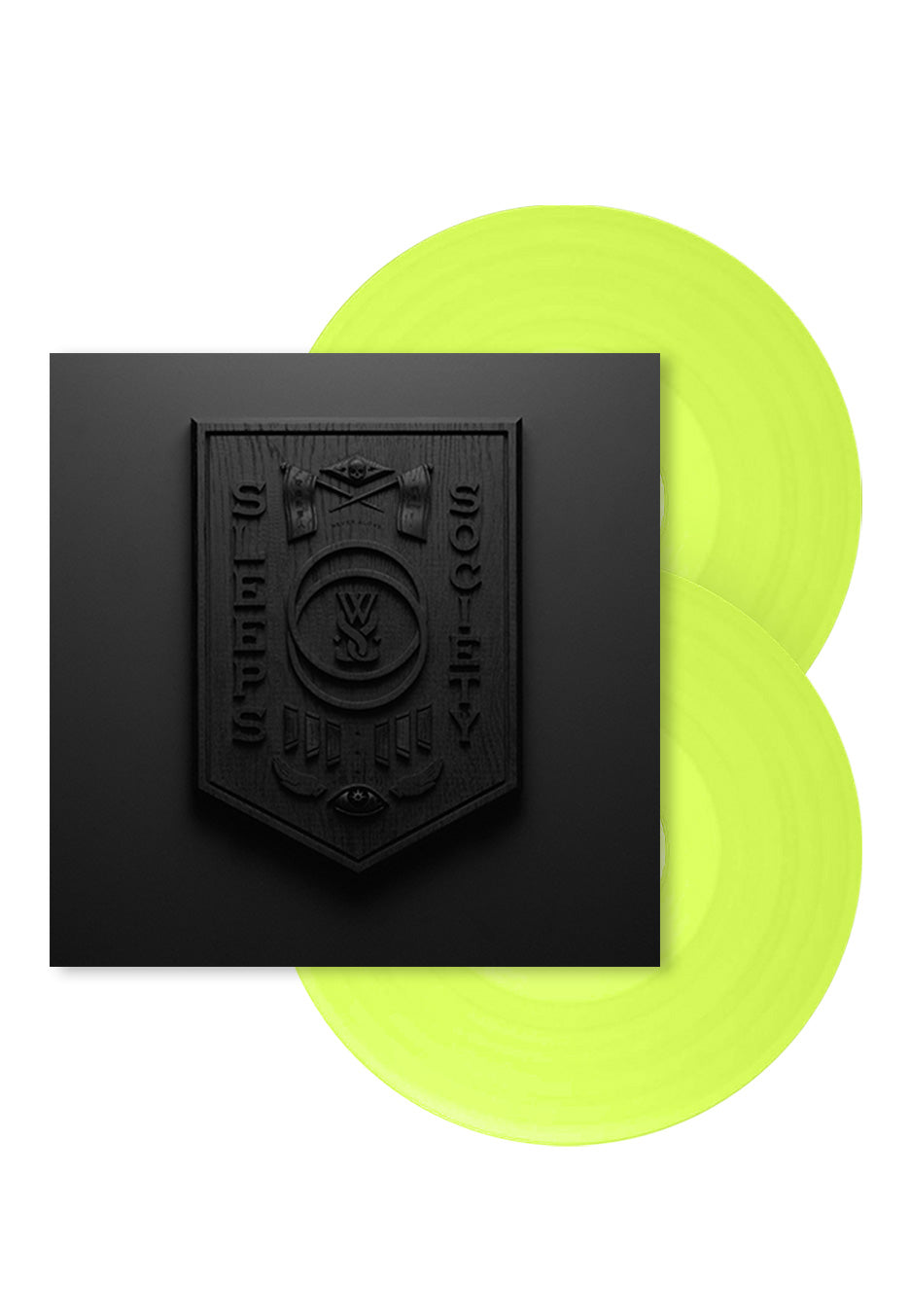 WHILE SHE SLEEPS 'SLEEPS SOCIETY' 2LP - DELUXE BRIGHT YELLOW