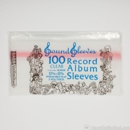 BAGS UNLIMITED 12" LP JACKET SLEEVES - 100 COUNT (resealable)