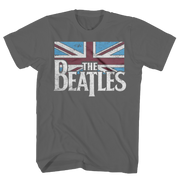BEATLES DISTRESSED BRITISH FLAG SS TEE