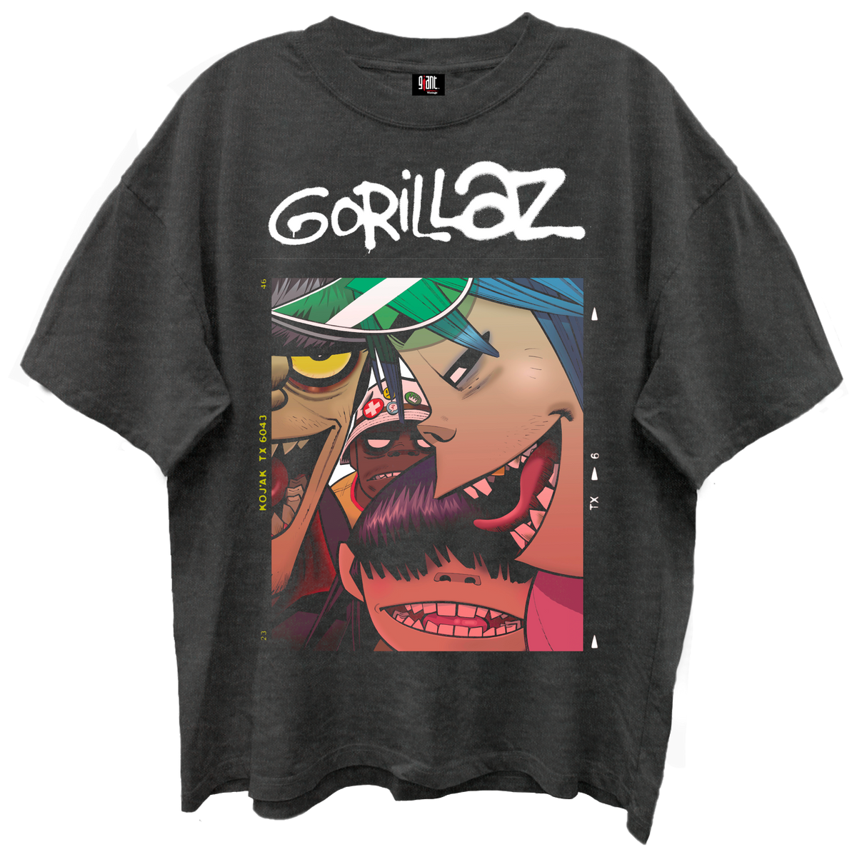 GORILLAZ POLAROID SLIDE VINTAGE BLACK T-SHIRT/GIANT VINTAGE
