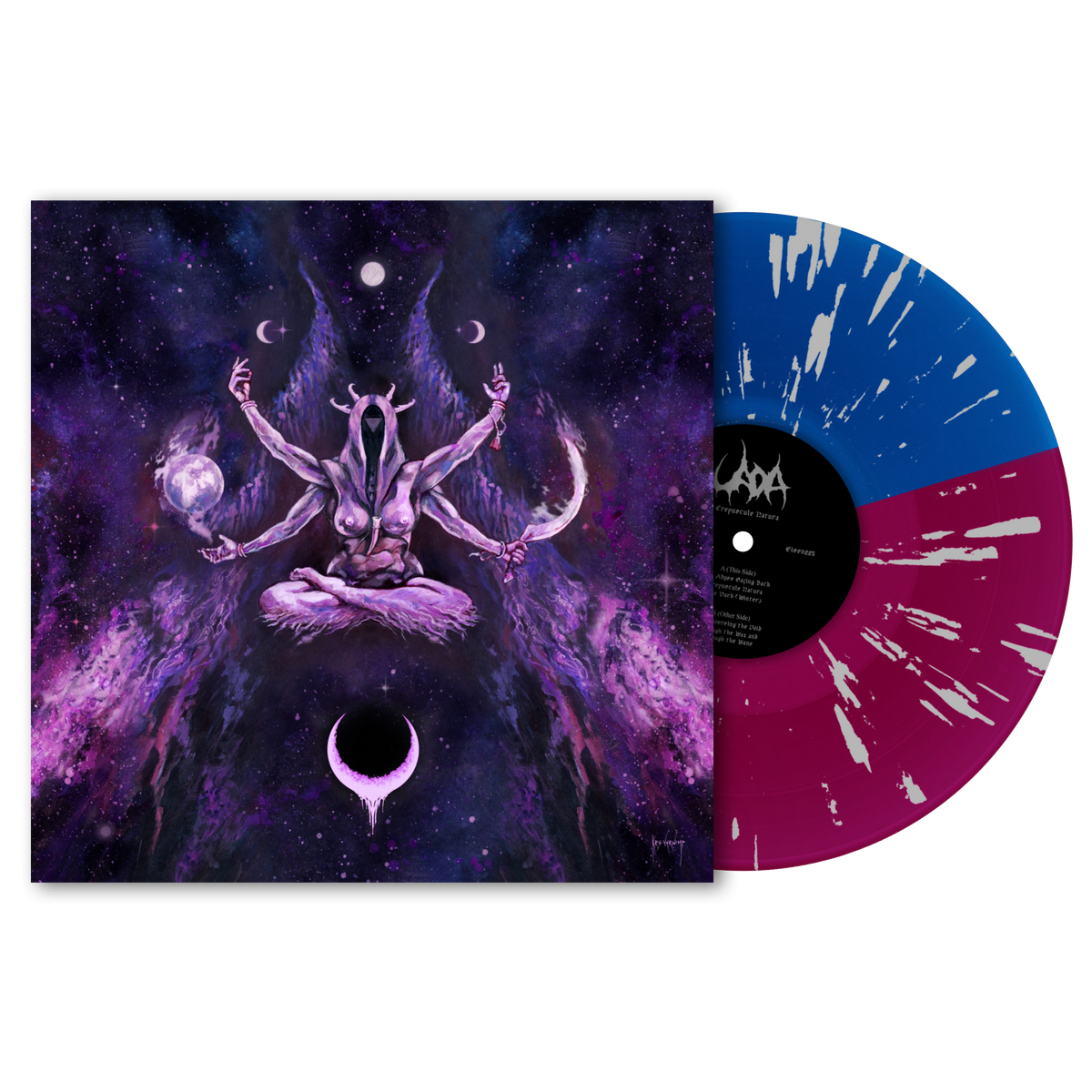 UADA ‘CREPUSCULE NATURA’ LP (Limited Edition – Only 200 Made, Half Transparent Blue/Half Transparent Purple w/ Grey Splatter Vinyl)