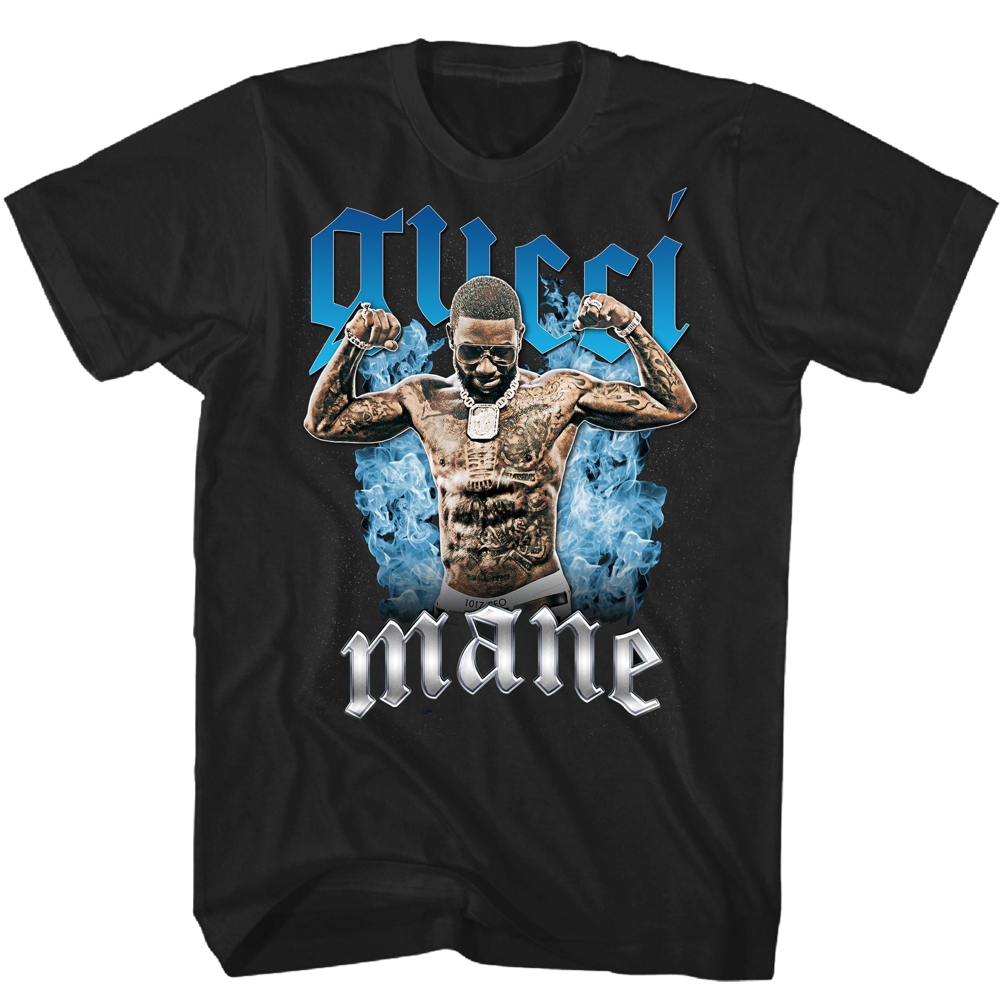 GUCCI MANE BLUE FIRE PHOTO T-SHIRTS