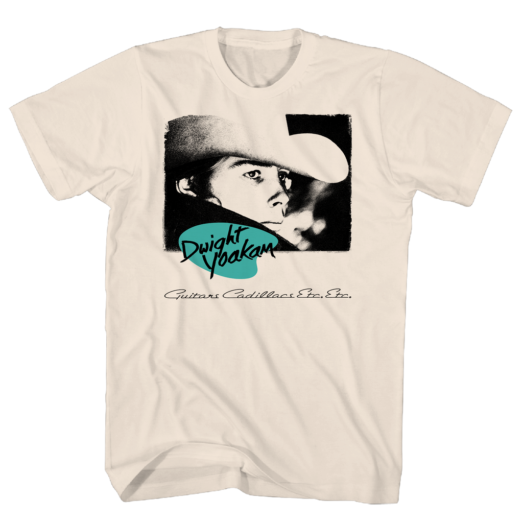 DWIGHT YOAKAM GUITARS AND CADILLACS ALBUM COVER FRT/BACK NATURAL T-SHIRT