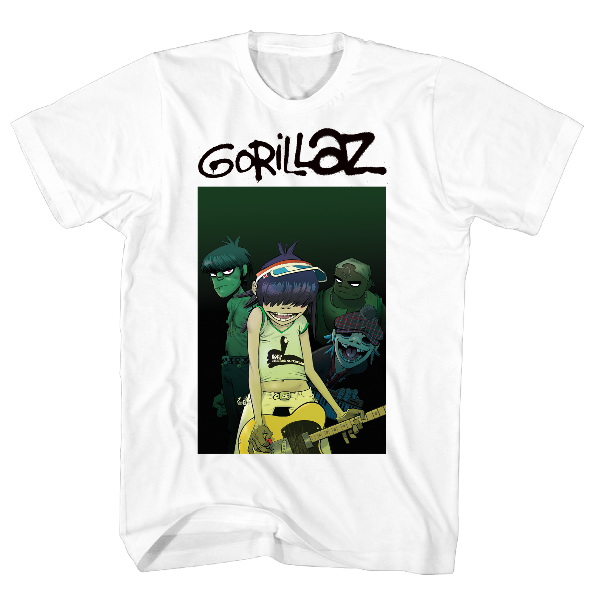 GORILLAZ WIRED COVER FADED WHITE TEE