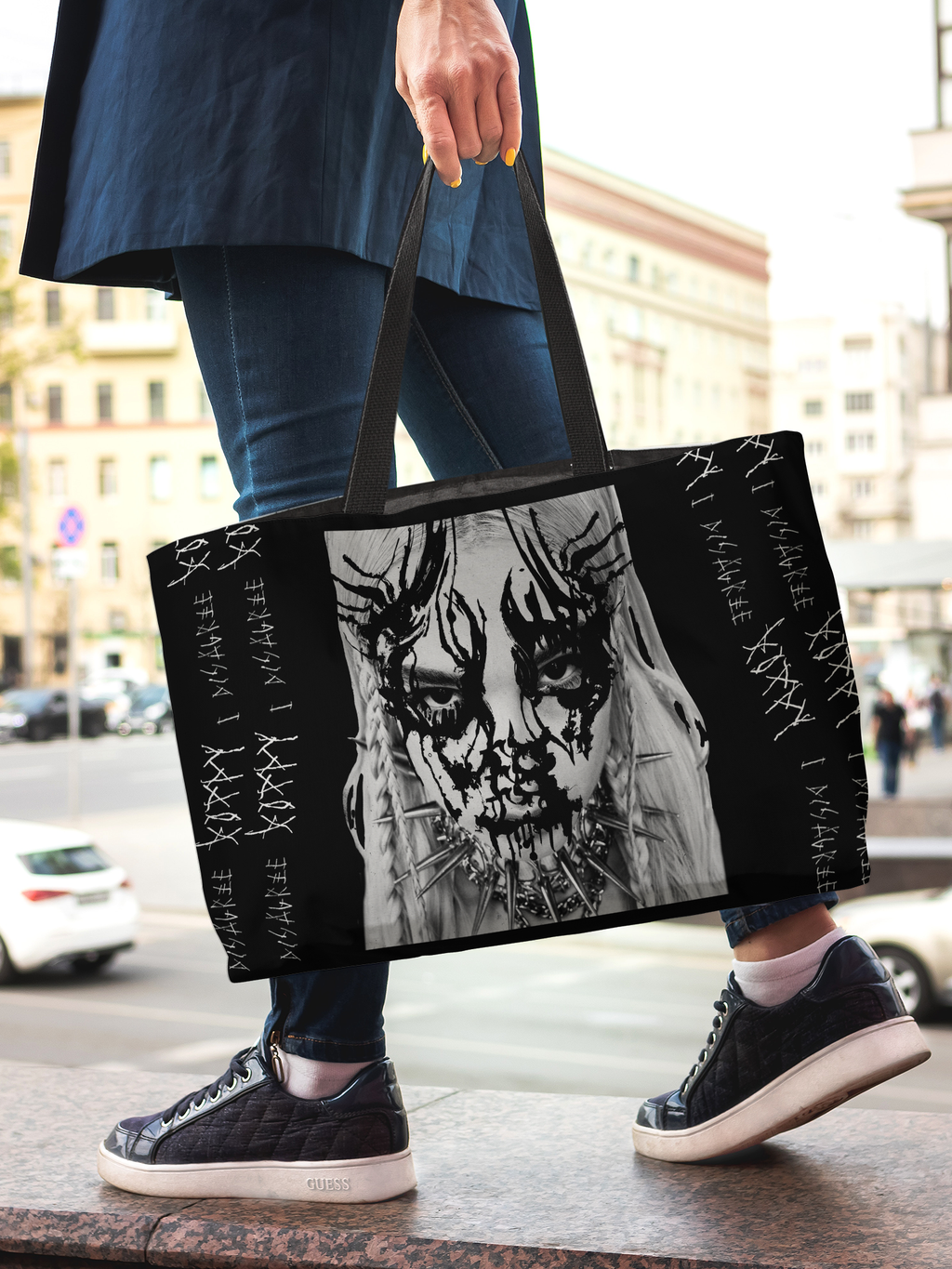 POPPY - 'I DISAGREE' - OVERSIZED TOTE BAG