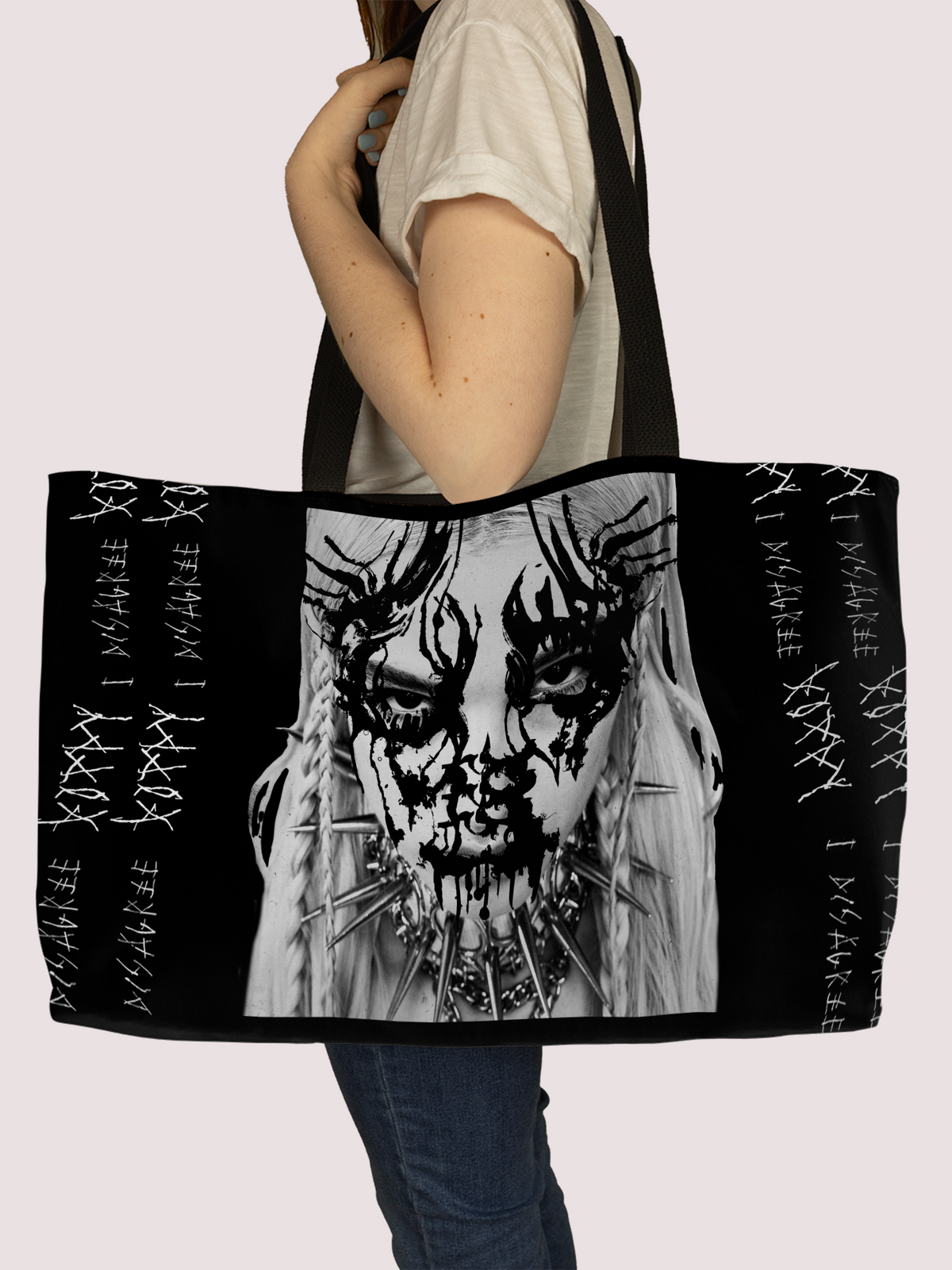 POPPY - 'I DISAGREE' - OVERSIZED TOTE BAG