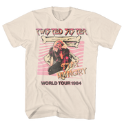 TWISTED SISTER STAY HUNGRY 1984 TOUR NATURAL T-SHIRT