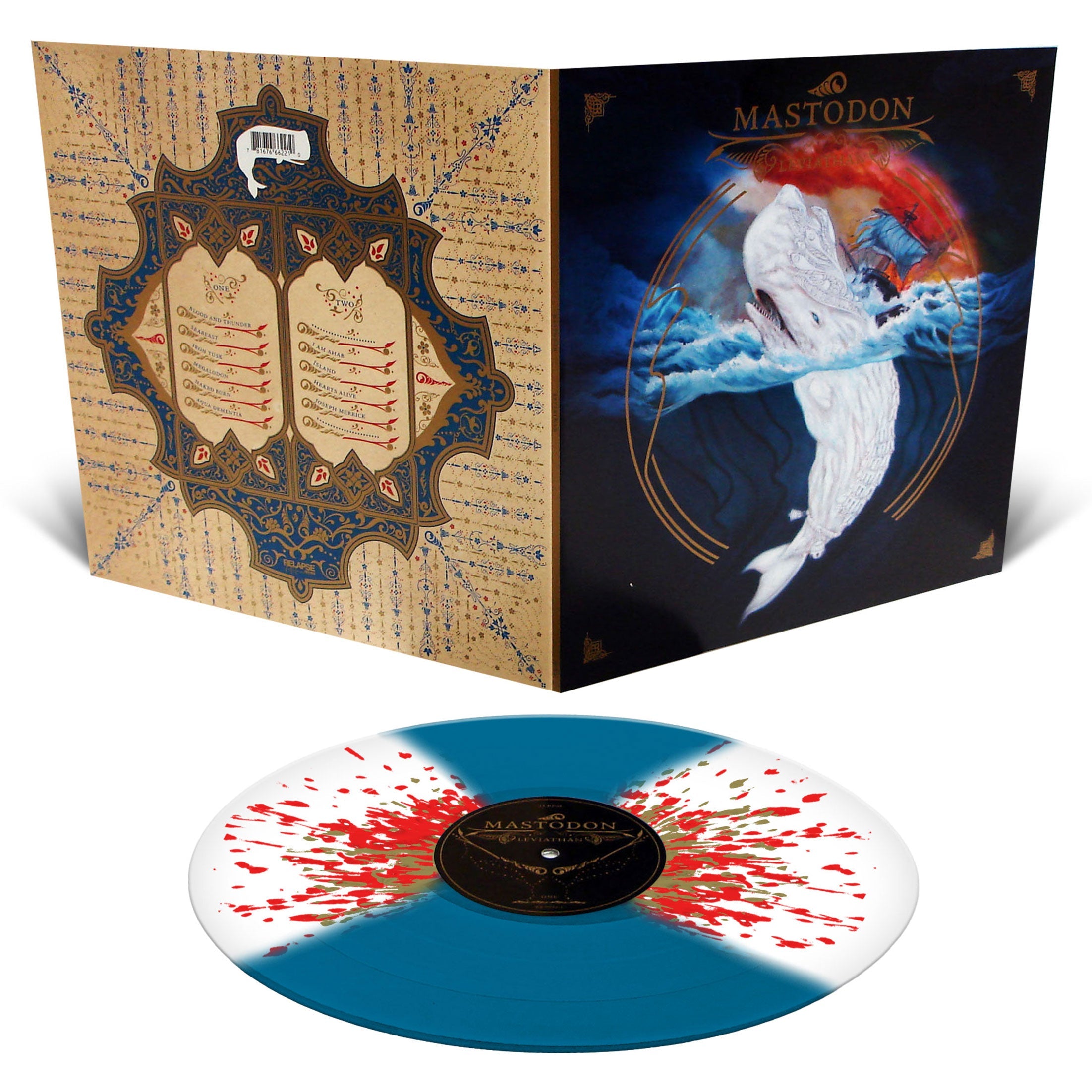 MASTODON 'LEVIATHAN' LP - BLUE/WHITE/GOLD/BLACK SPLATTER