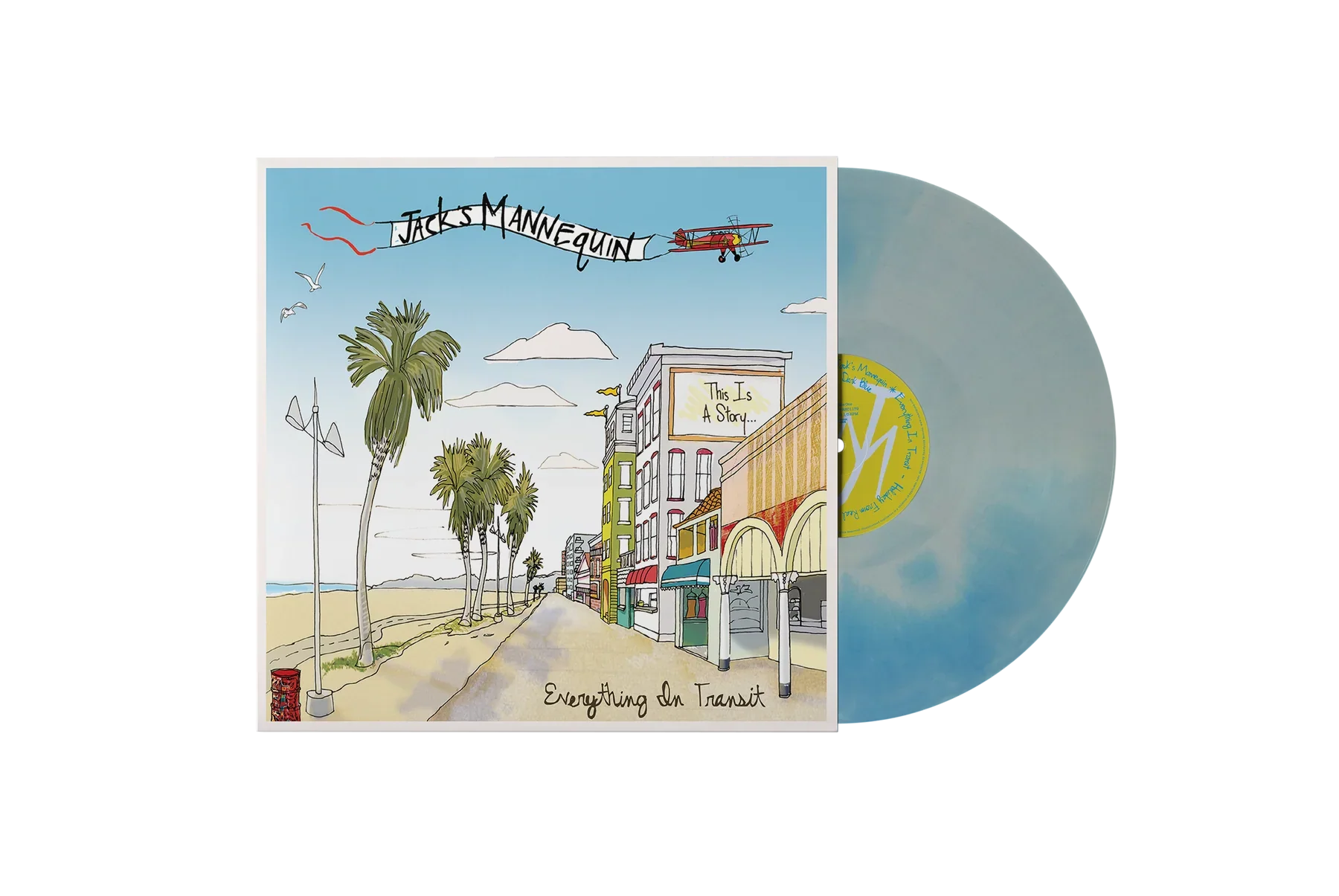 JACK'S MANNEQUIN ‘EVERYTHING IN TRANSIT’ 20TH ANNIVERSARY LP - WHITE/SKY BLUE GALAXY
