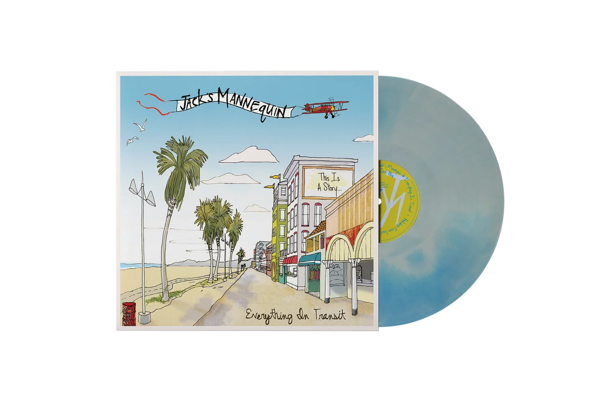 JACK'S MANNEQUIN 'EVERYTHING IN TRANSIT' 20TH ANNIVERSARY LP - WHITE/SKY BLUE GALAXY
