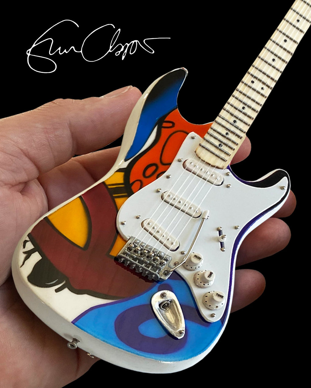 ERIC CLAPTON CRASH 2 TRIBUTE MINI GUITAR REPLICA - OFFICIALLY LICENSED FENDER'