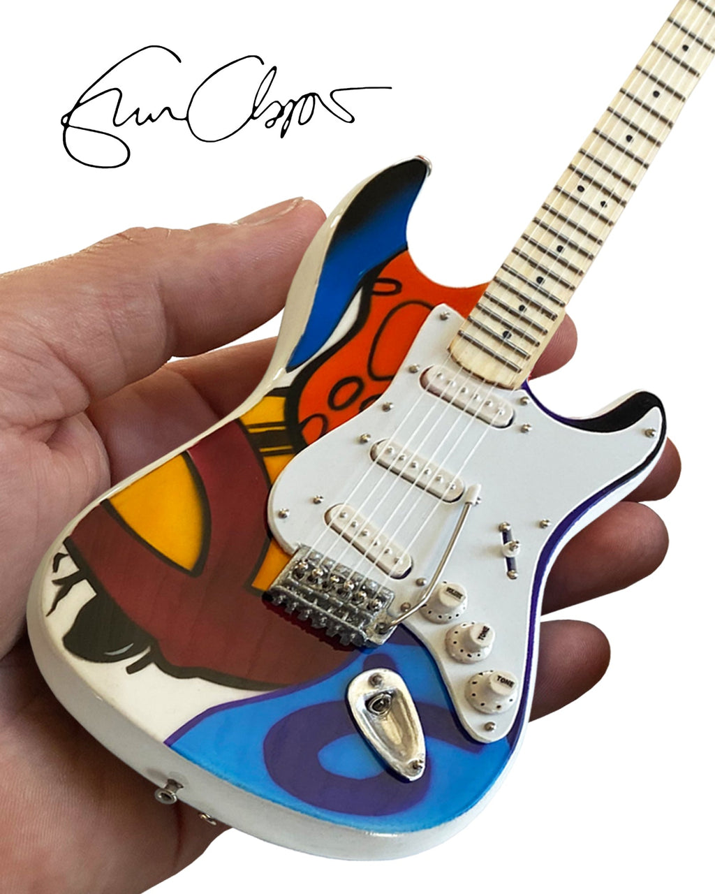 ERIC CLAPTON CRASH 2 TRIBUTE MINI GUITAR REPLICA - OFFICIALLY LICENSED FENDER'