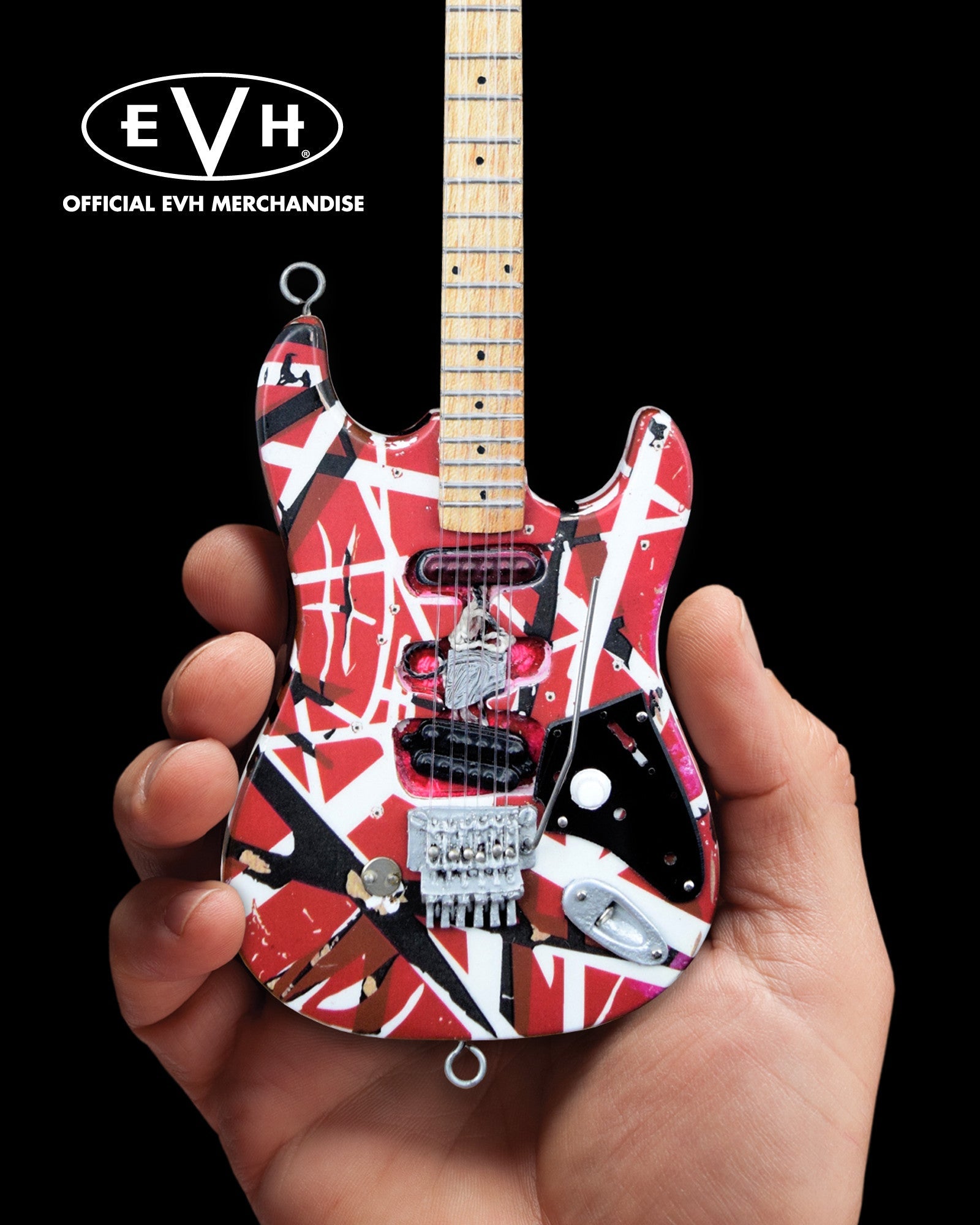EVH SET OF 3 EDDIE VAN HALEN MINI GUITAR REPLICA COLLECTIBLES - OFFICIALLY LICENSED
