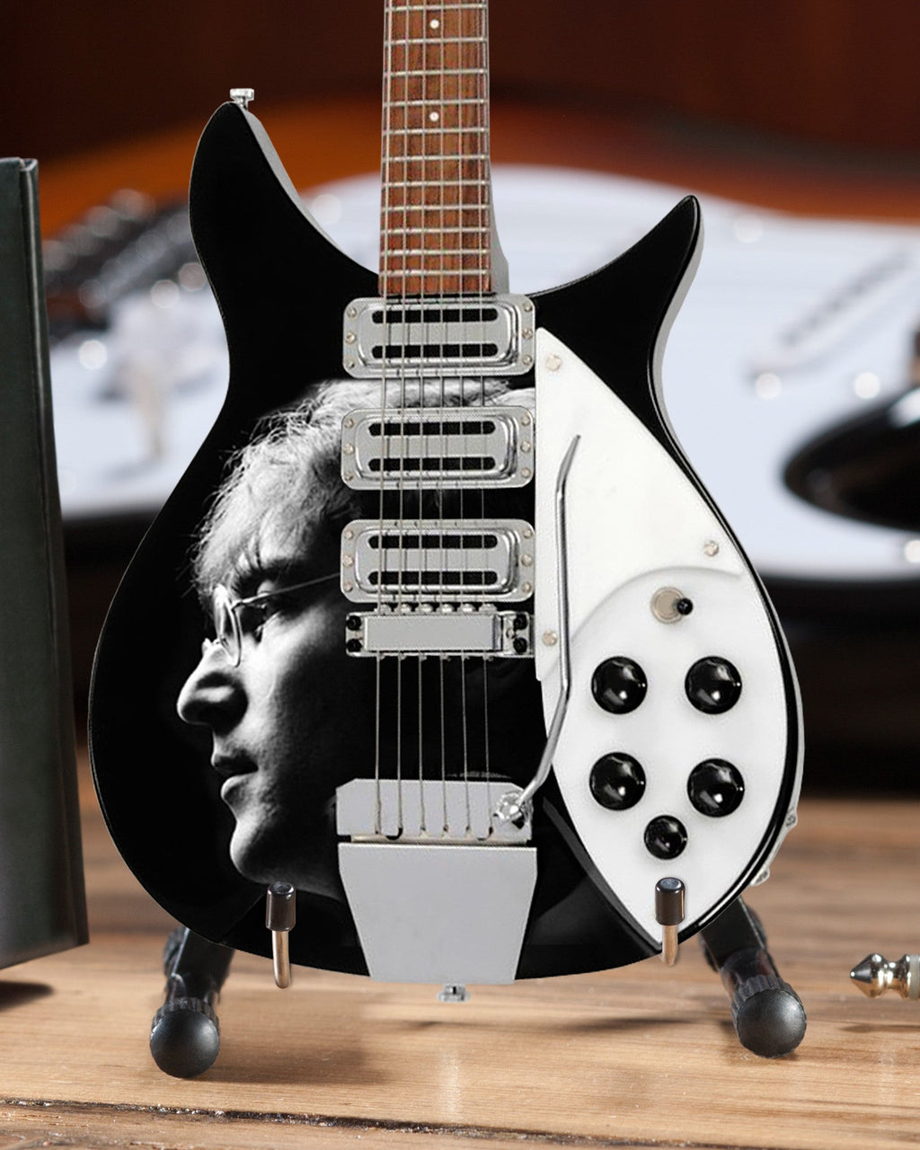 LICENSED FAB FOUR - JOHN LENNON TRIBUTE MINI GUITAR - RADIO DAYS