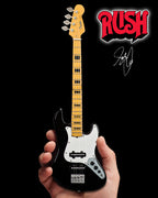 GEDDY LEE FENDER' JAZZ BASS' WITH BLACK INLAYS MINIATURE BASS GUITAR REPLICA - OFFICIALLY LICENSED