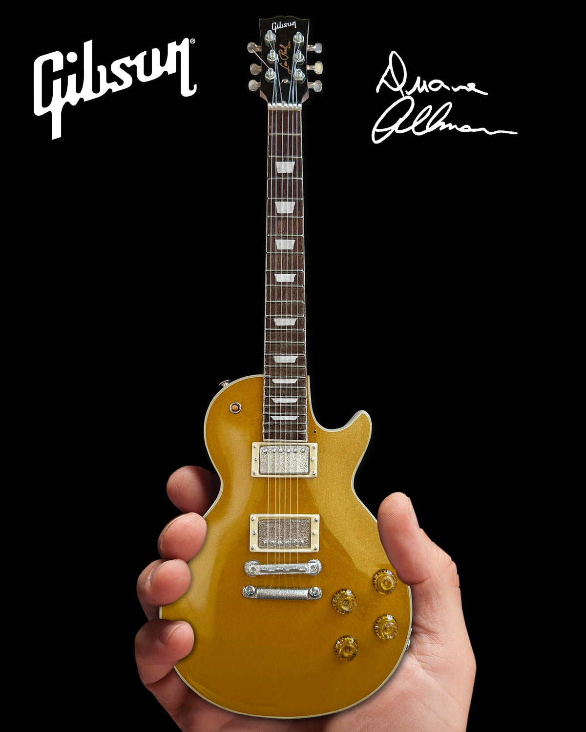 DUANE ALLMAN SET OF 3 GIBSON LES PAUL SIGNATURE MINI GUITAR MODELS