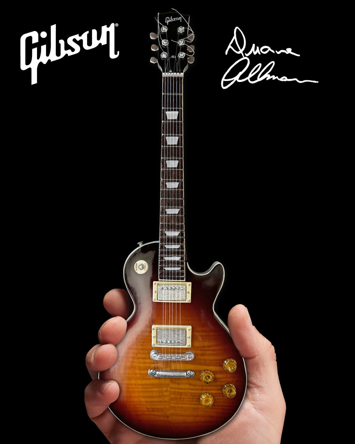 DUANE ALLMAN SET OF 3 GIBSON LES PAUL SIGNATURE MINI GUITAR MODELS