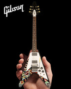 *NEW JIMI HENDRIX' GIBSON PSYCHEDELIC FLYING V 1:4 SCALE MINI GUITAR MODEL