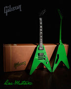 DAVE MUSTAINE GIBSON FLYING V EXP RUST IN PEACE ALIEN TECH GREEN MINI GUITAR MODEL