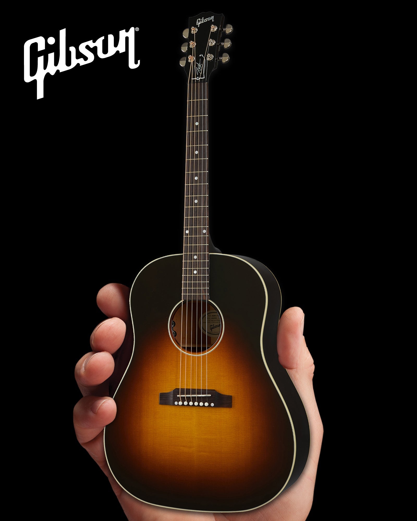 SLASH GIBSON J-45 NOVEMBER BURST ACOUSTIC 1:4 SCALE MINI GUITAR MODEL