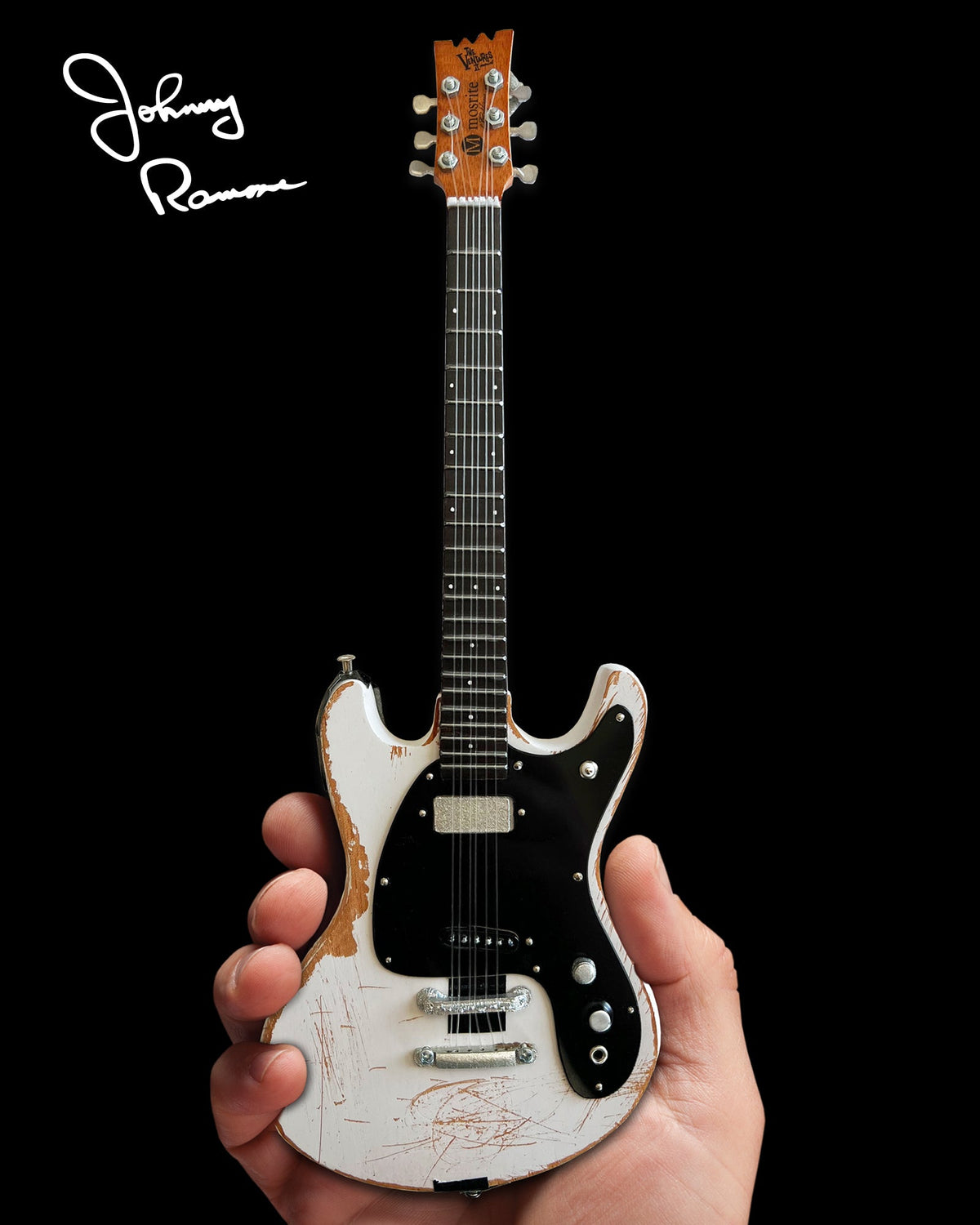 JOHNNY RAMONE SIGNATURE 1965 MOSRITE VENTURES II MINI GUITAR MODEL