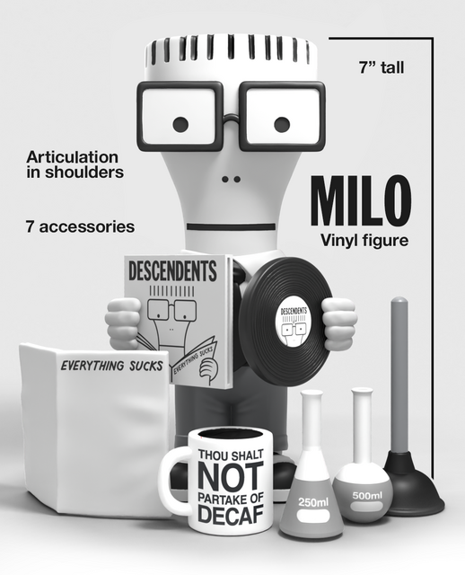 DESCENDENTS MILO 'EVRYTHING SUCKS' 7" VINYL FIGURE