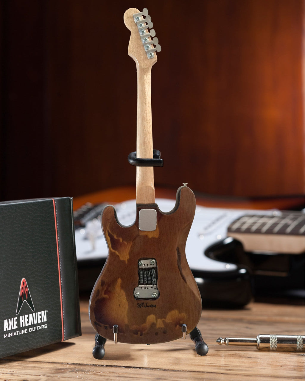 OFFICIAL STEVIE RAY VAUGHAN DISTRESSED SRV CUSTOM MINI FENDER' STRAT' GUITAR REPLICA