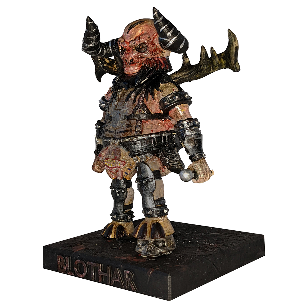 GWAR 'THE NEW DARK AGES' LP + BLOTHAR  THE BESERKER BOBBLEHEAD - SUNBOLT ORANGE