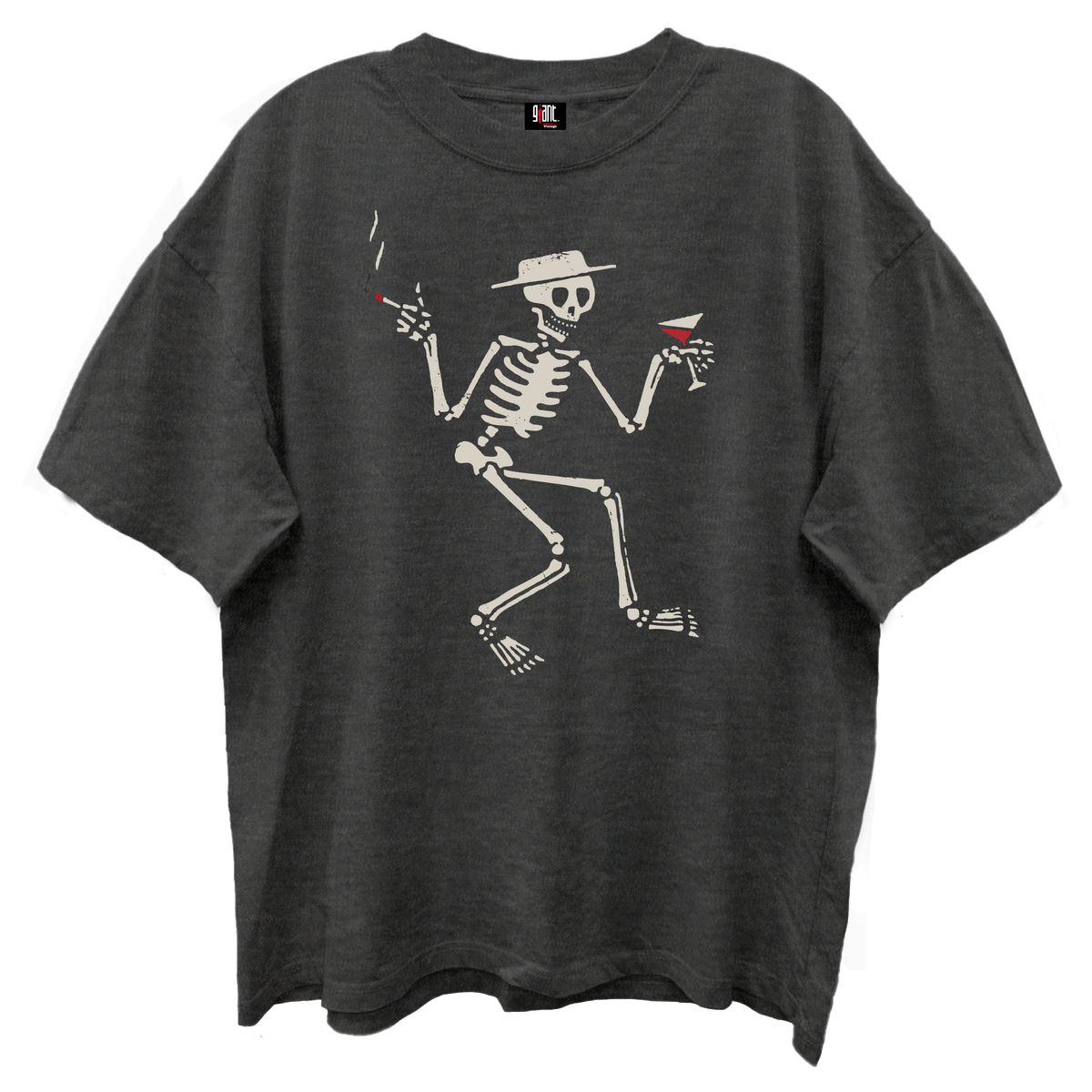 SOCIAL DISTORTION SKELLY SONG TITLE FRT/BACK VINTAGE BLACK T-SHIRT/GIANT VINTAGE